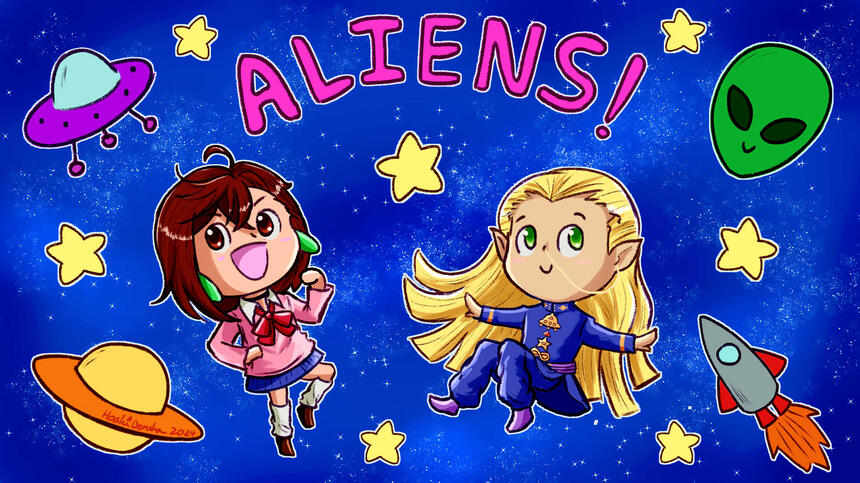 Chibi, Simple Background, 1 Additional Character